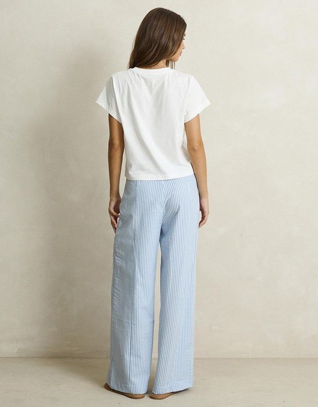 Rhythm Vista Stripe Wide Leg Pant - Blue