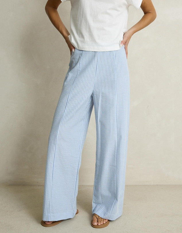 Rhythm Vista Stripe Wide Leg Pant - Blue