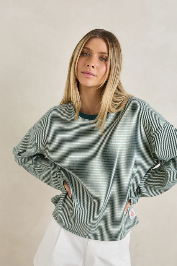Rhythm Lexi Stripe LS Top - Pine