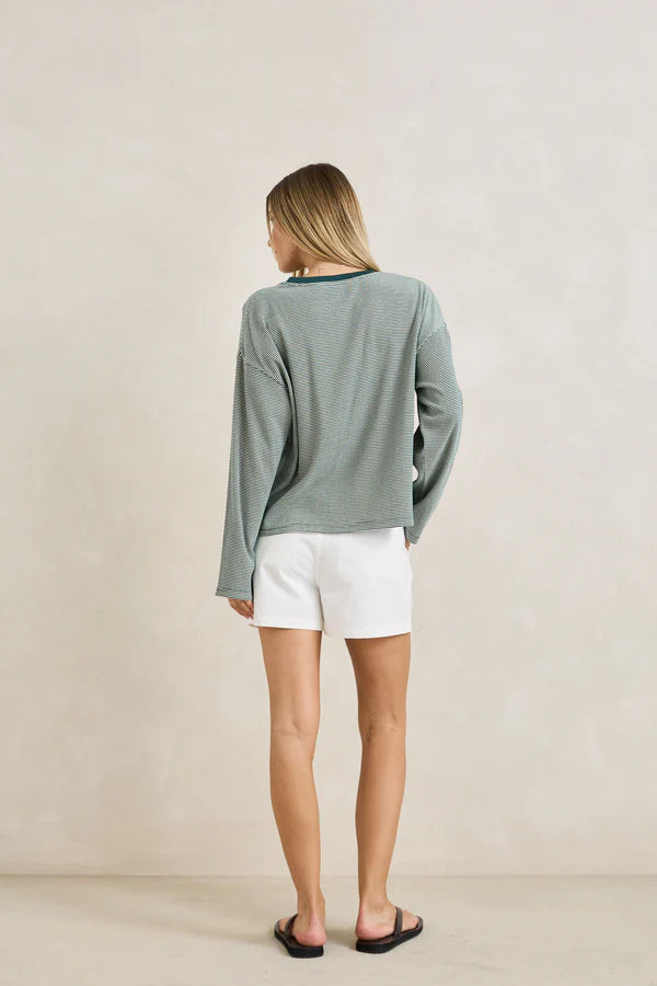 Rhythm Lexi Stripe LS Top - Pine