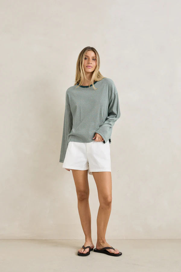 Rhythm Lexi Stripe LS Top - Pine