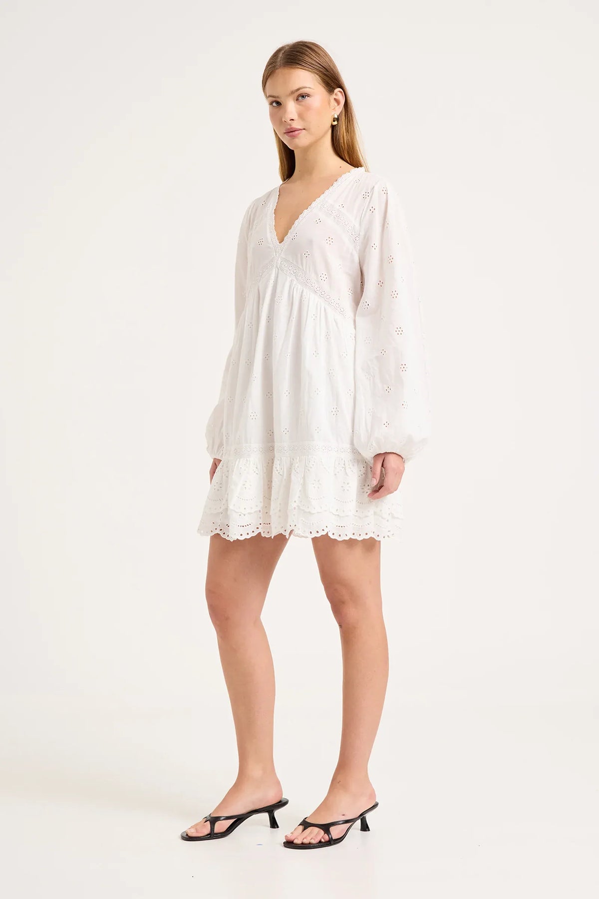 Rollas Maeve Voile Dress - White