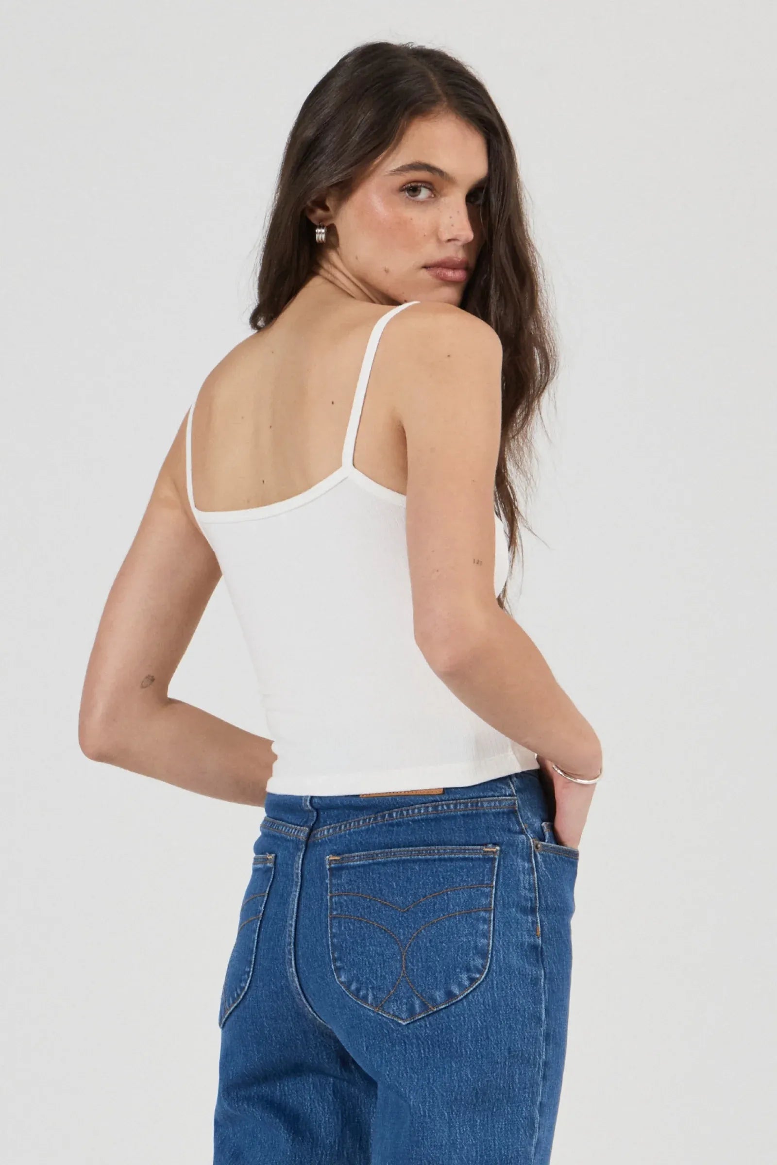 Rollas Pointe Rib Tank - White