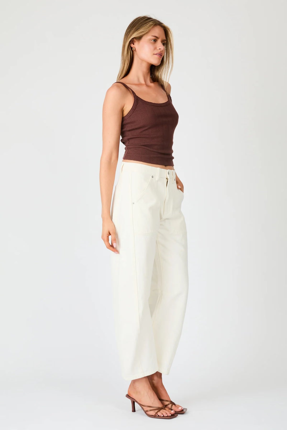 Rollas Pointelle Cami - Chocolate
