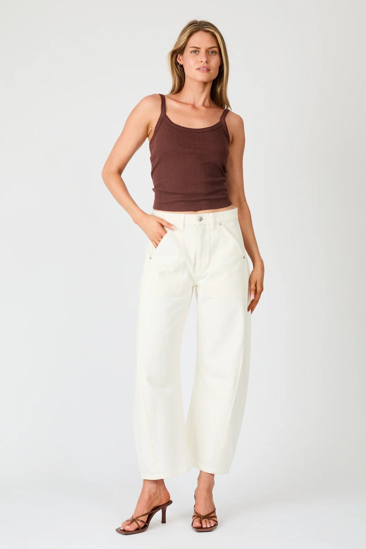 Rollas Pointelle Cami - Chocolate