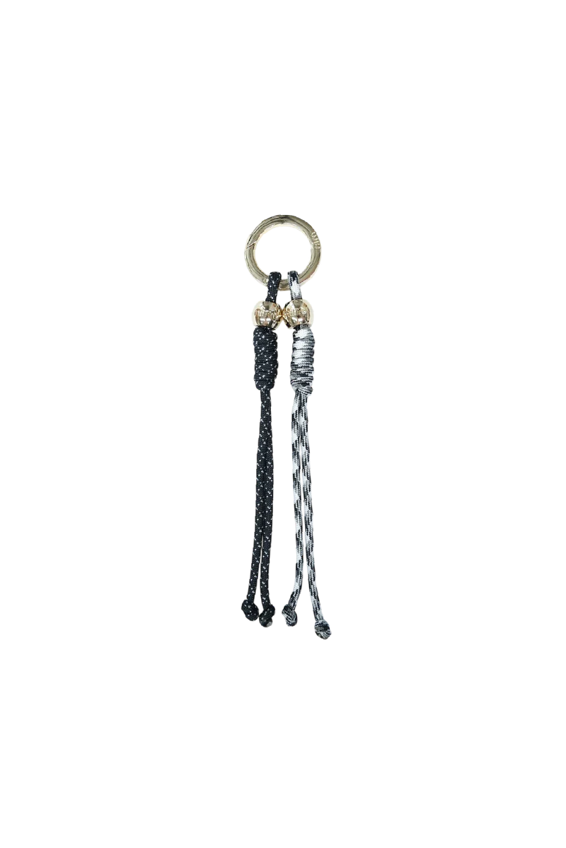 NIM Rope Charm Key Ring - Black/White