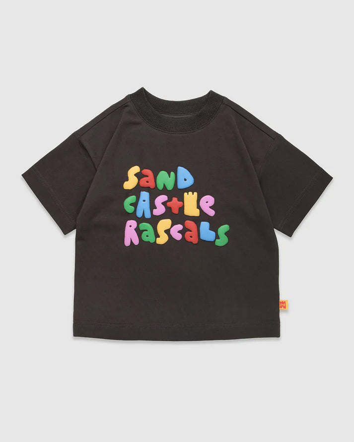 Sandcastle Rascals Boxy Tee - Charcoal
