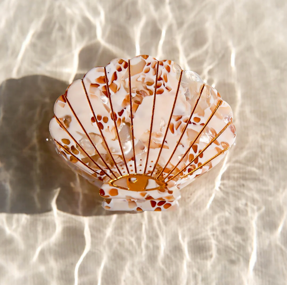 Shell Clip - Honey Terrazzo