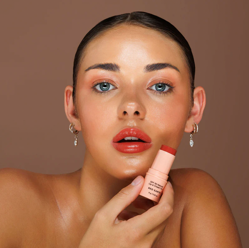 Avocado Zinc SPF 50 Natural Lip & Cheek Tint - Red Earth