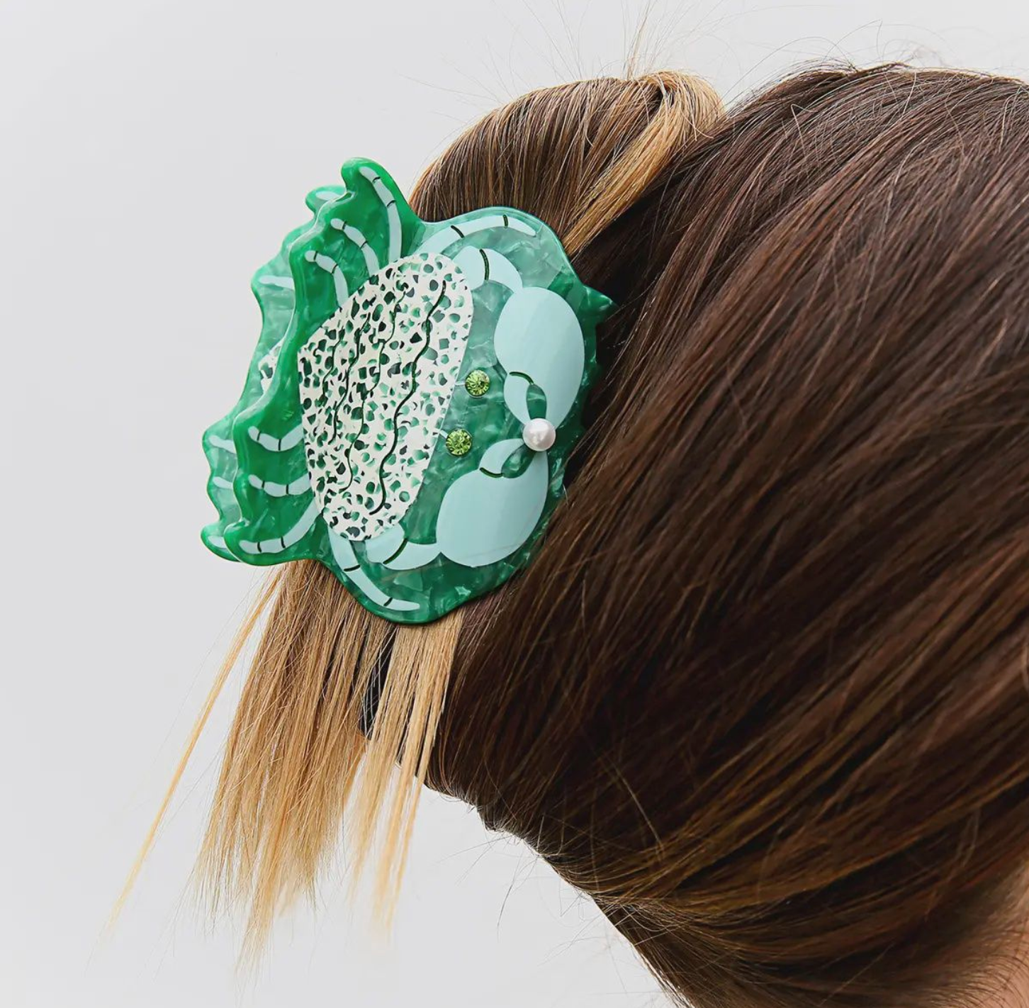 Kingston Hair Claw - Emerald Green Crab