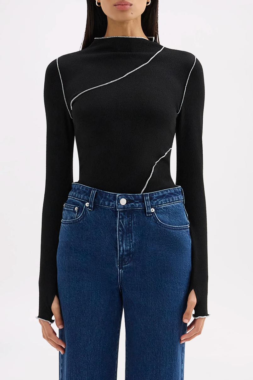 Nude Lucy Aslan LS Top - Black