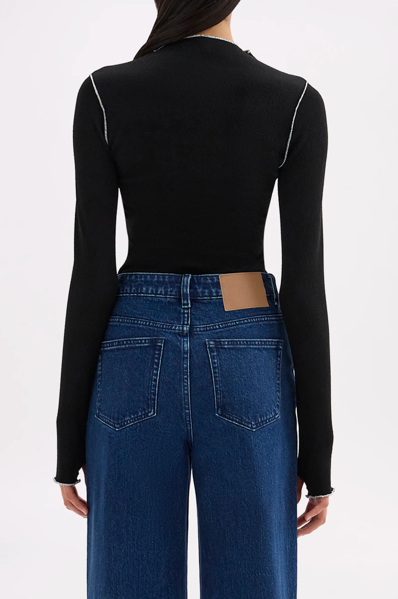 Nude Lucy Aslan LS Top - Black