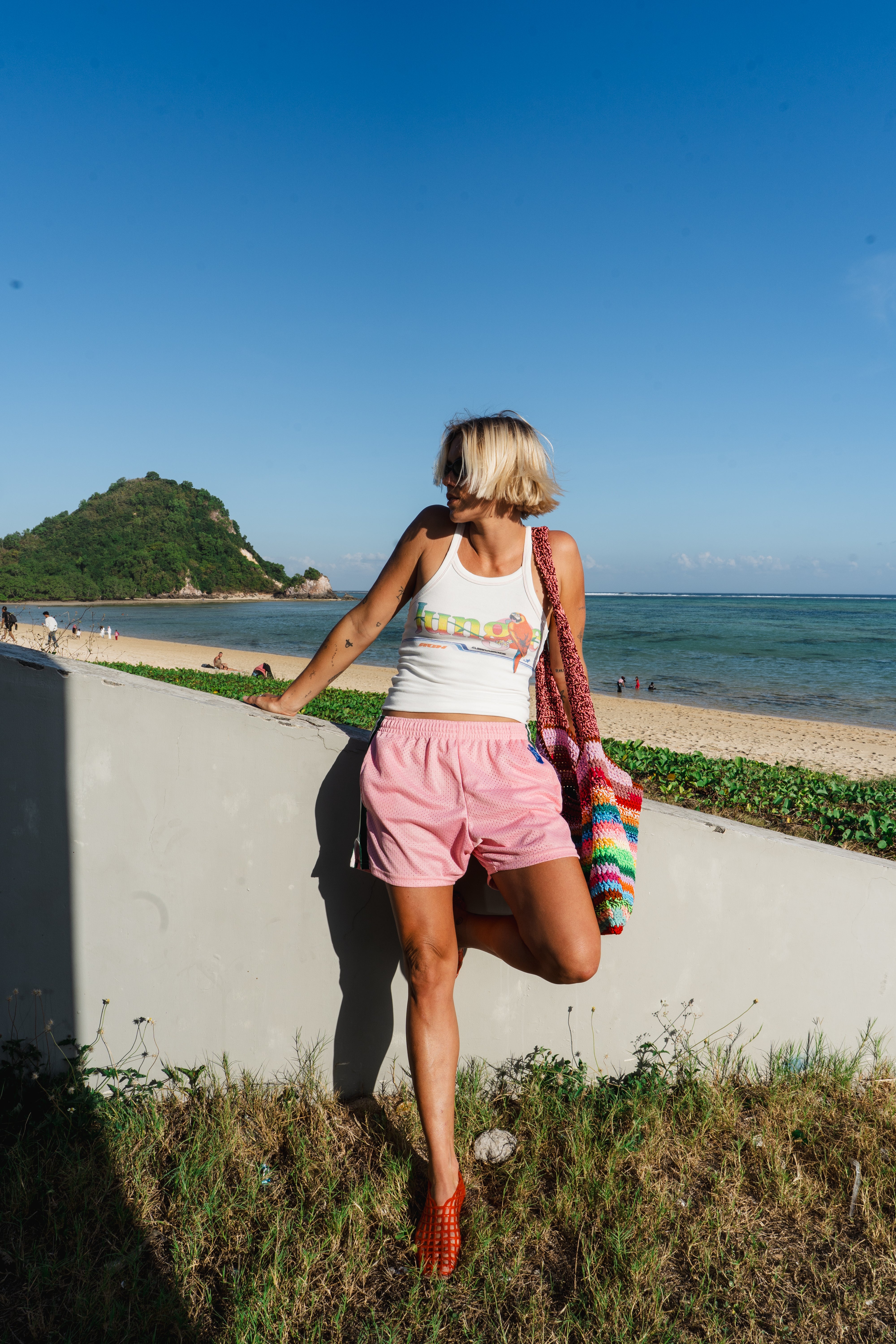 Sea Street Jungle Singlet - Salt
