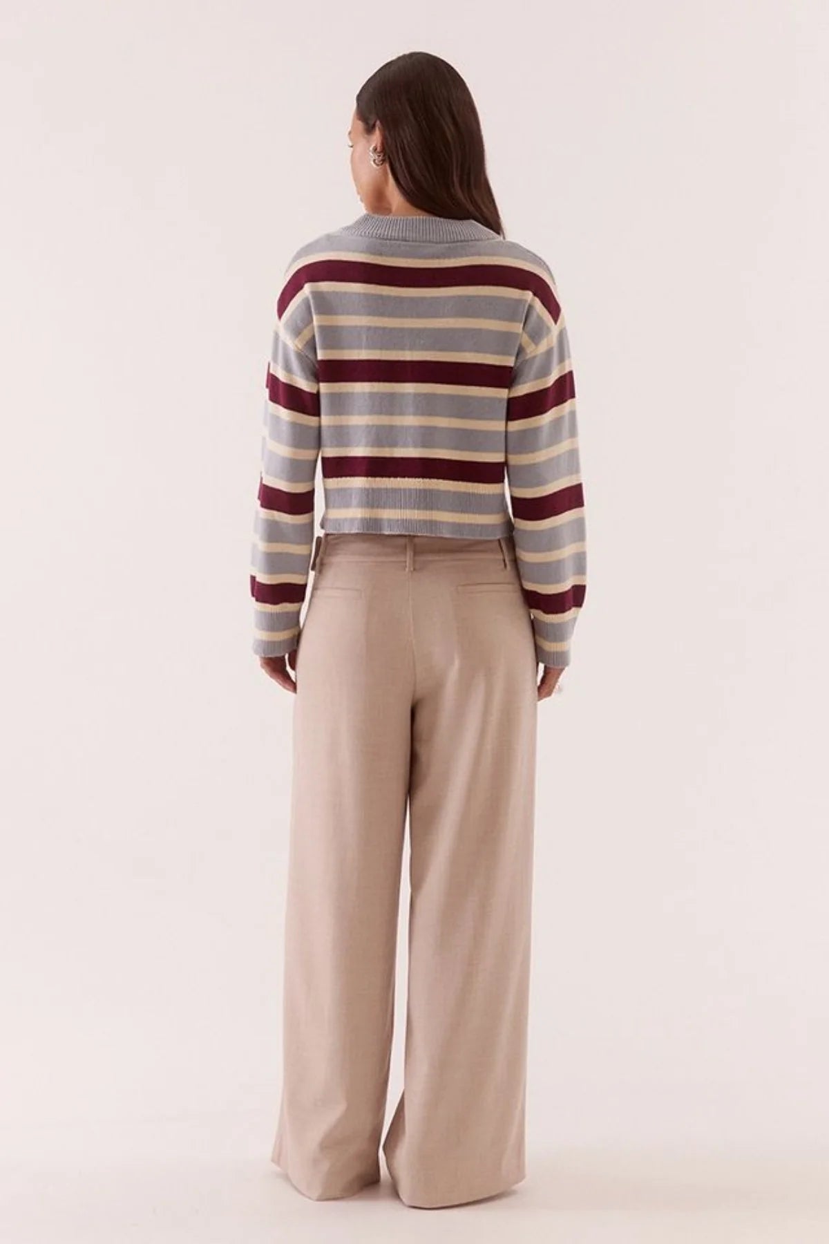 Sovere Studio Arlo Stripe Cardigan - Blue/Plum