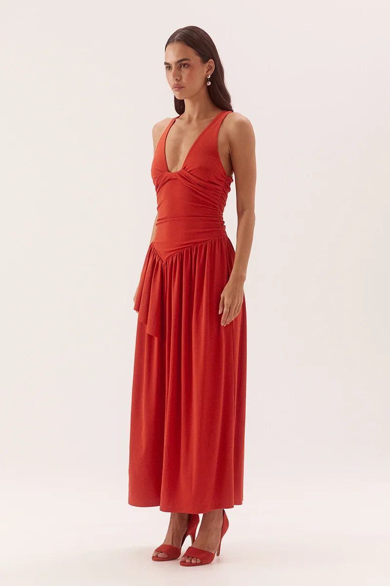 Sovere Tulli Dress - Vermilion