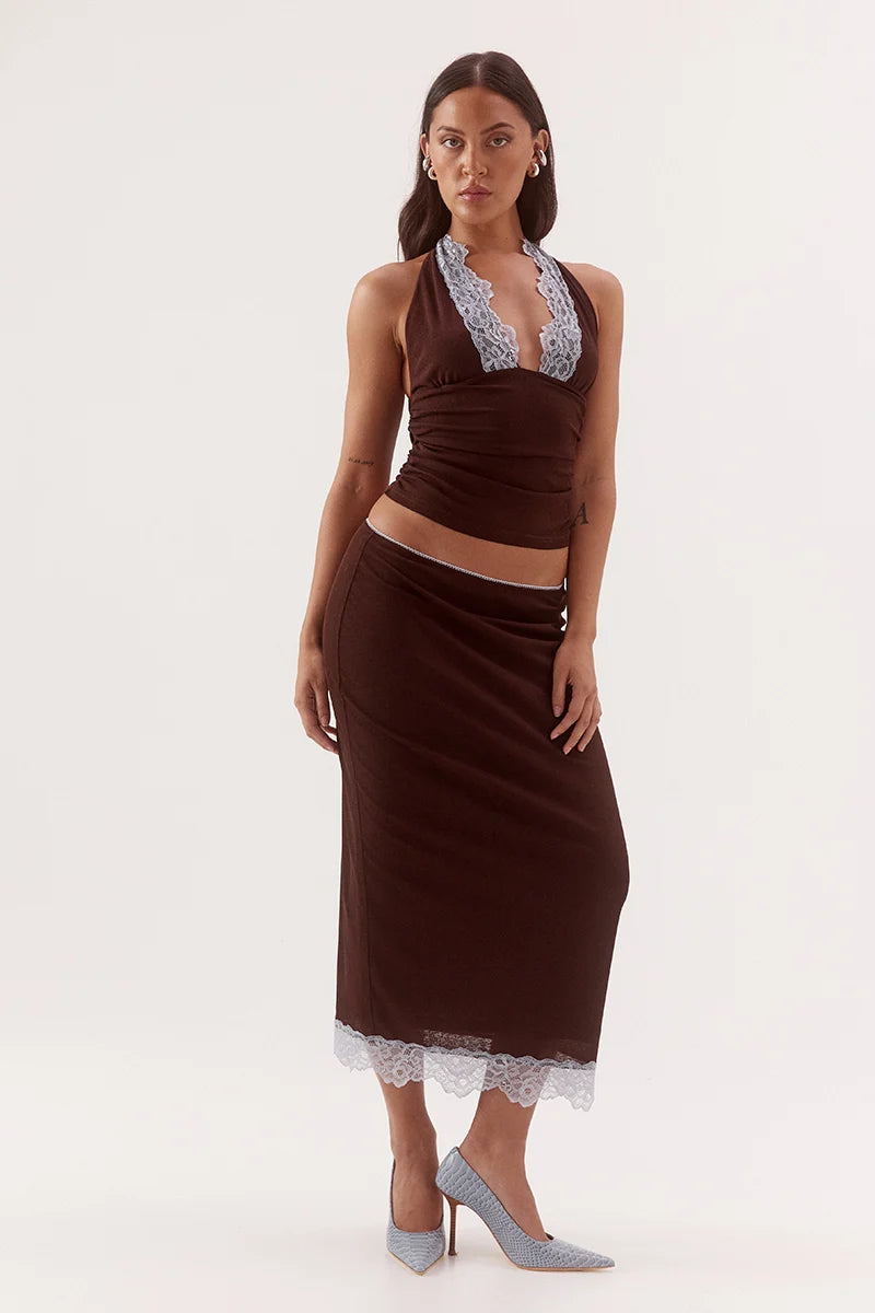 Sovere Studio Harlow Top - Choc & Sky