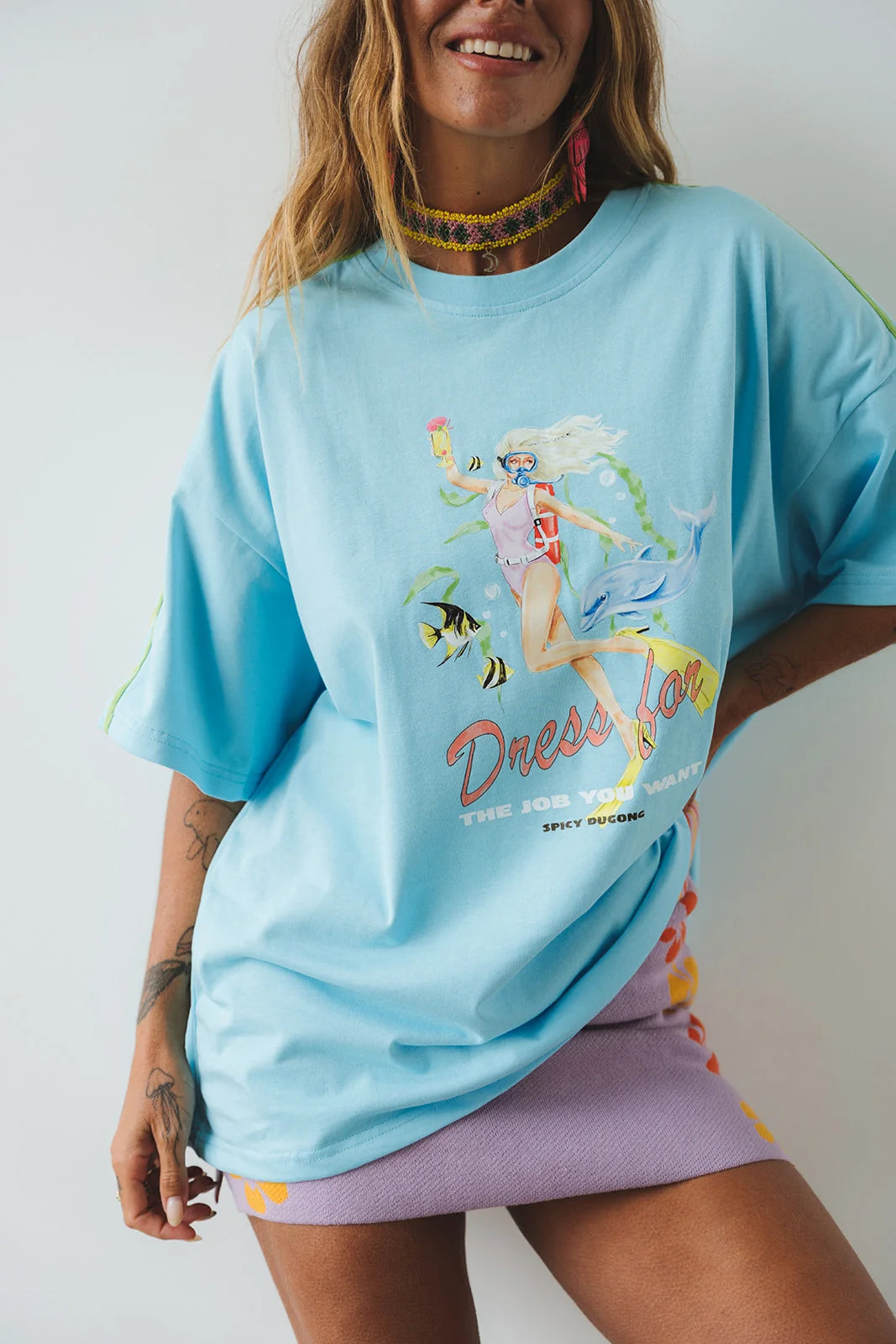 Spicy Dugong Spicy Dress For Tee - Blue
