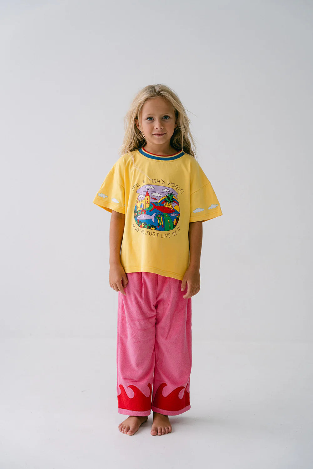 Spicy Dugong Wave Pant - Pink/Red