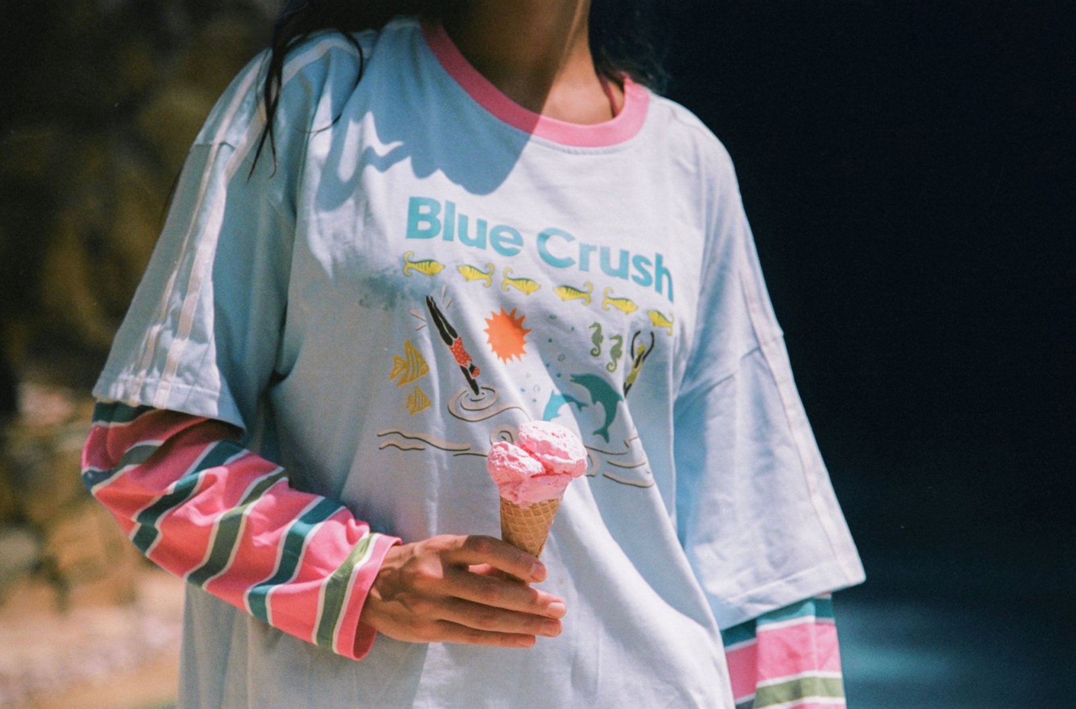 Spicy Dugong Blue Crush Long Sleeve - Blue & Green