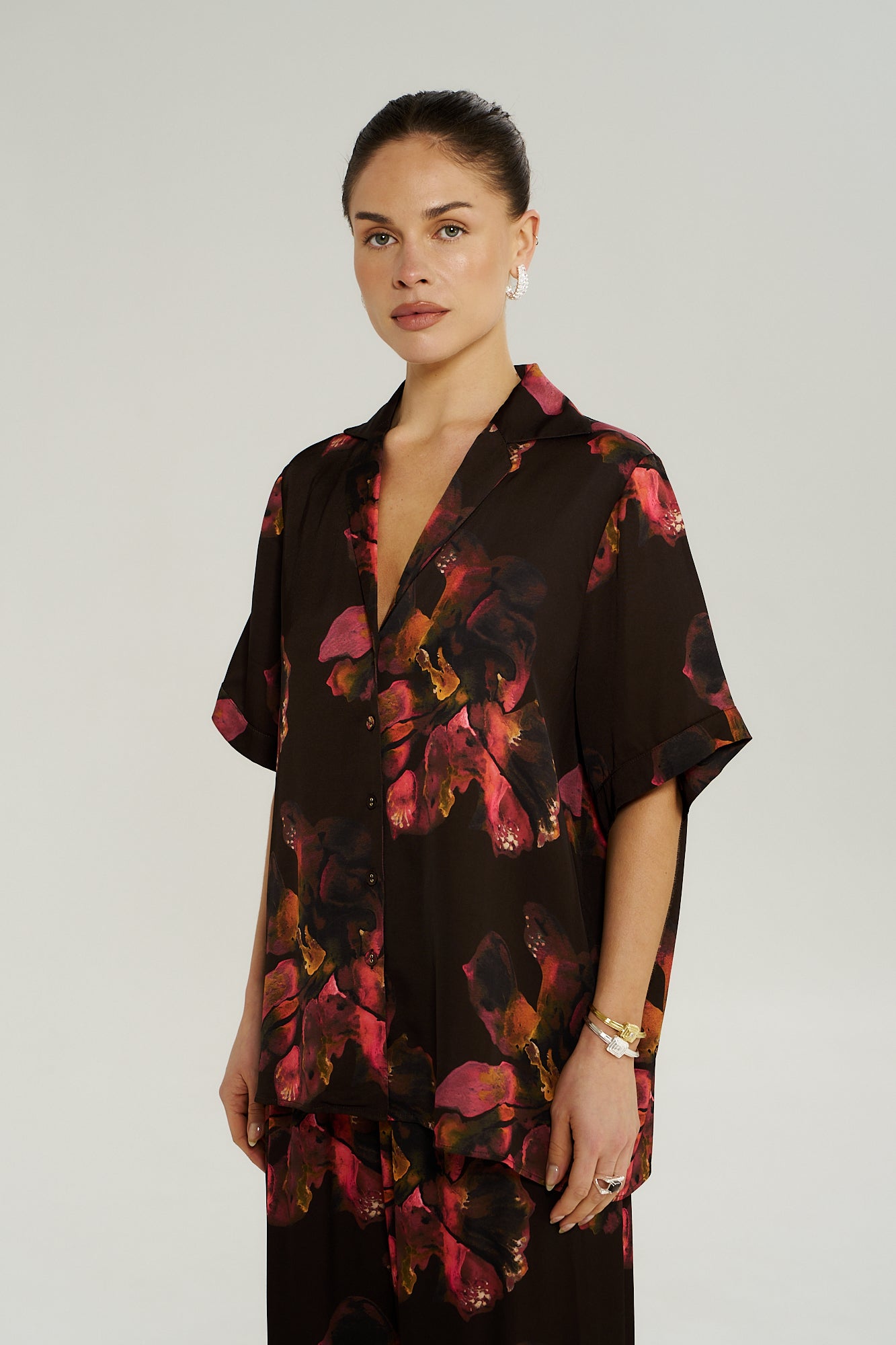 Summi Summi Button Up Shirt - Chocolat Petal