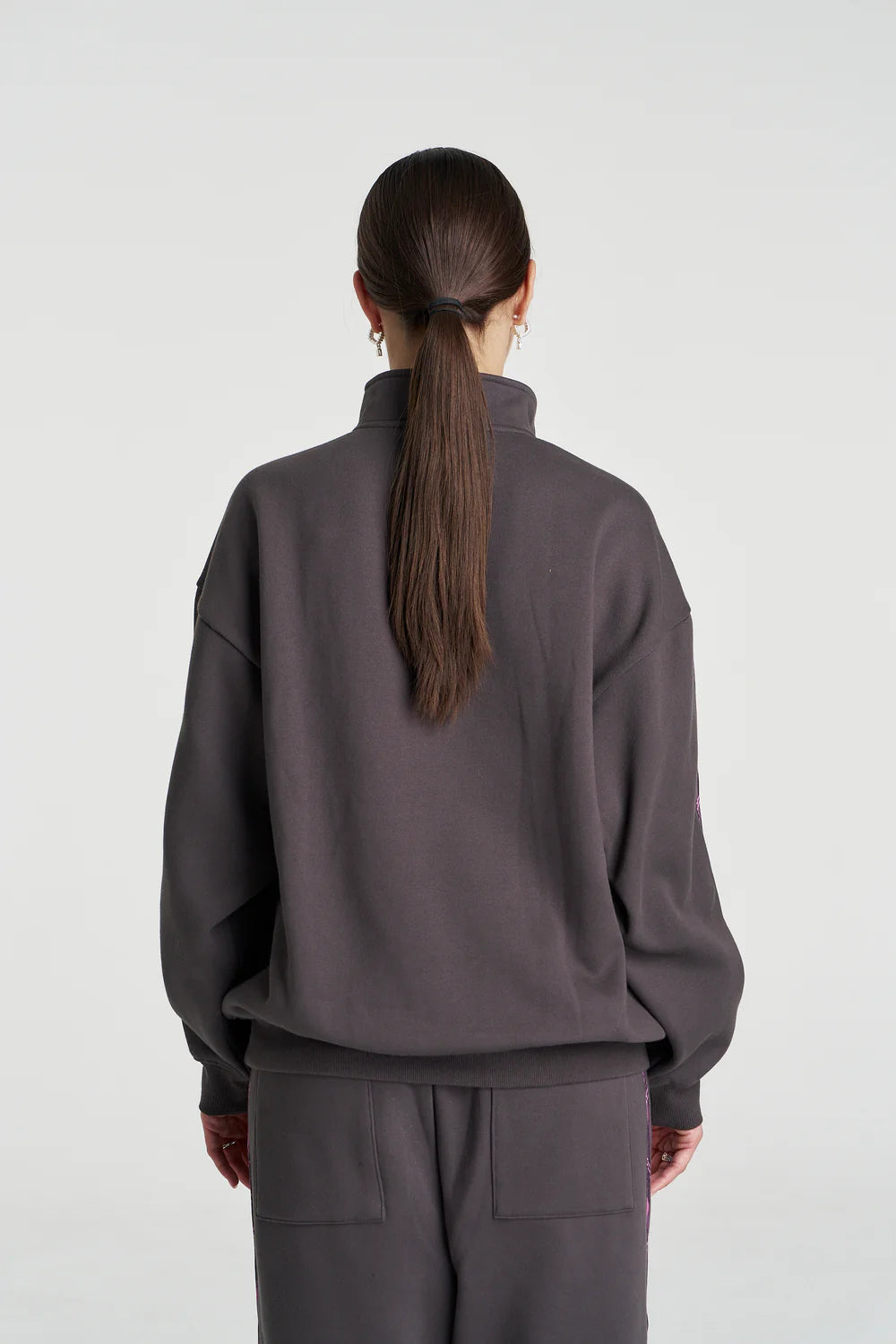 Summi Summi Eden Zip Neck Jumper - Shadow