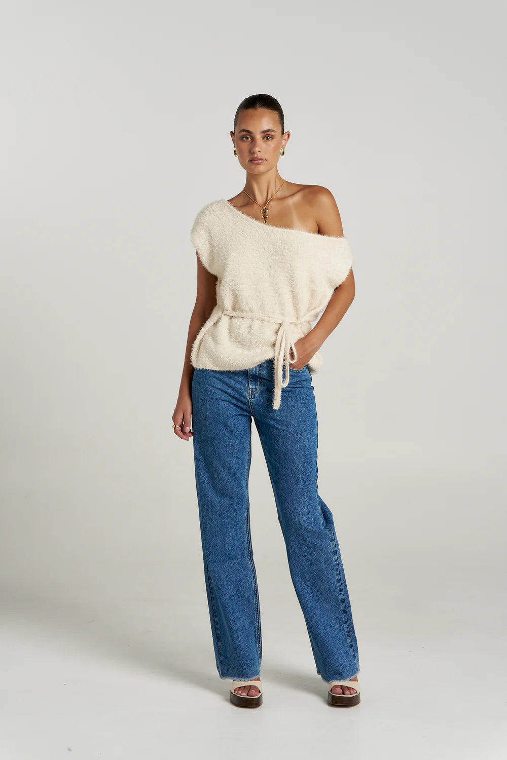 Summi Summi Ivy Knit Top - Lily White