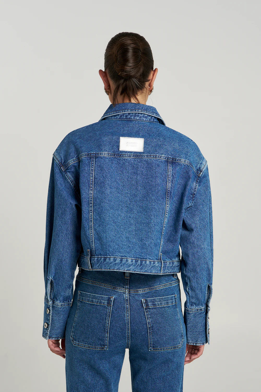 Summi Summi Soho Cropped Denim Jacket - Bleu Bleu