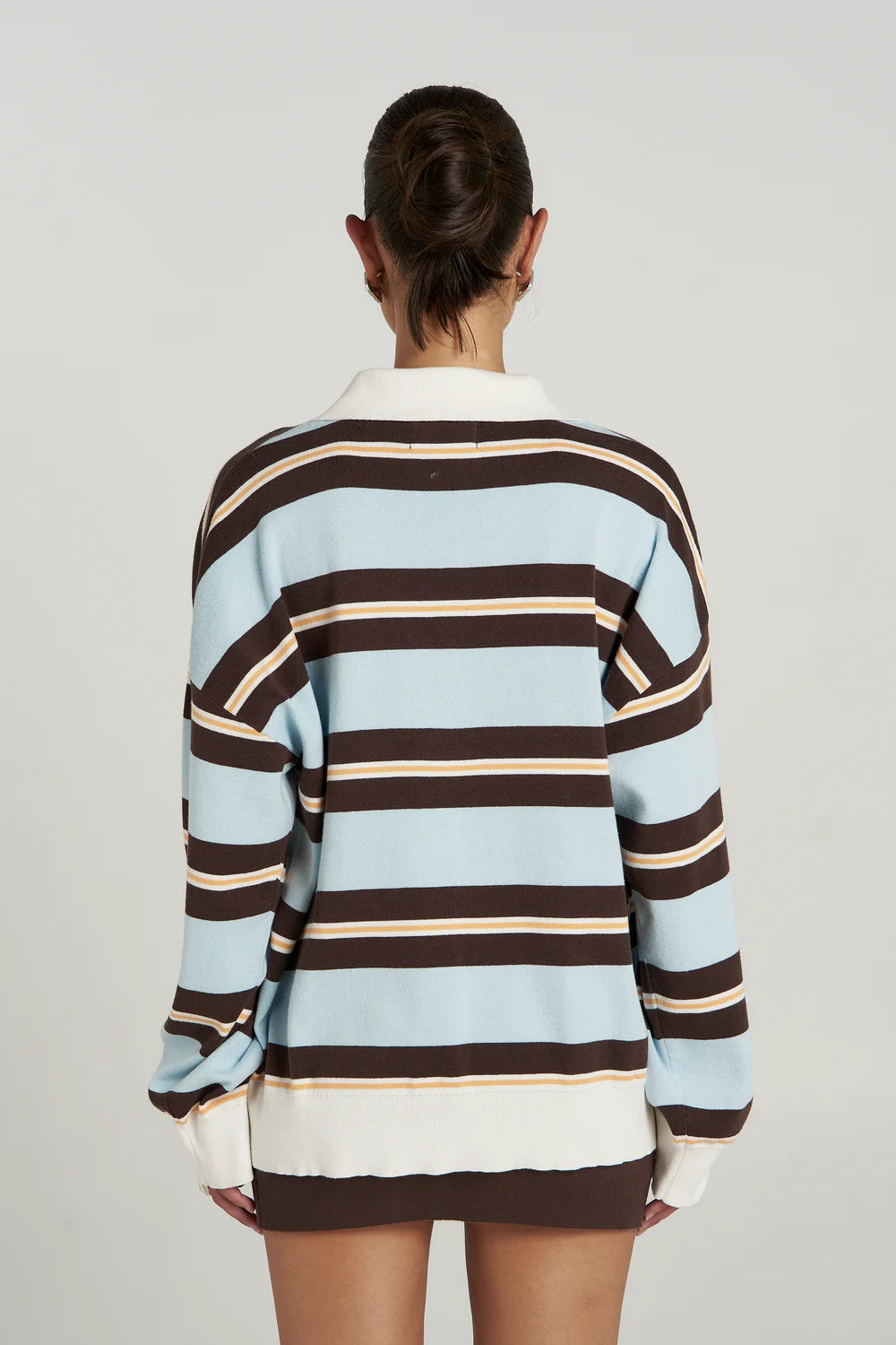 Summi Summi Stripe LS Polo - Aperol Stripe