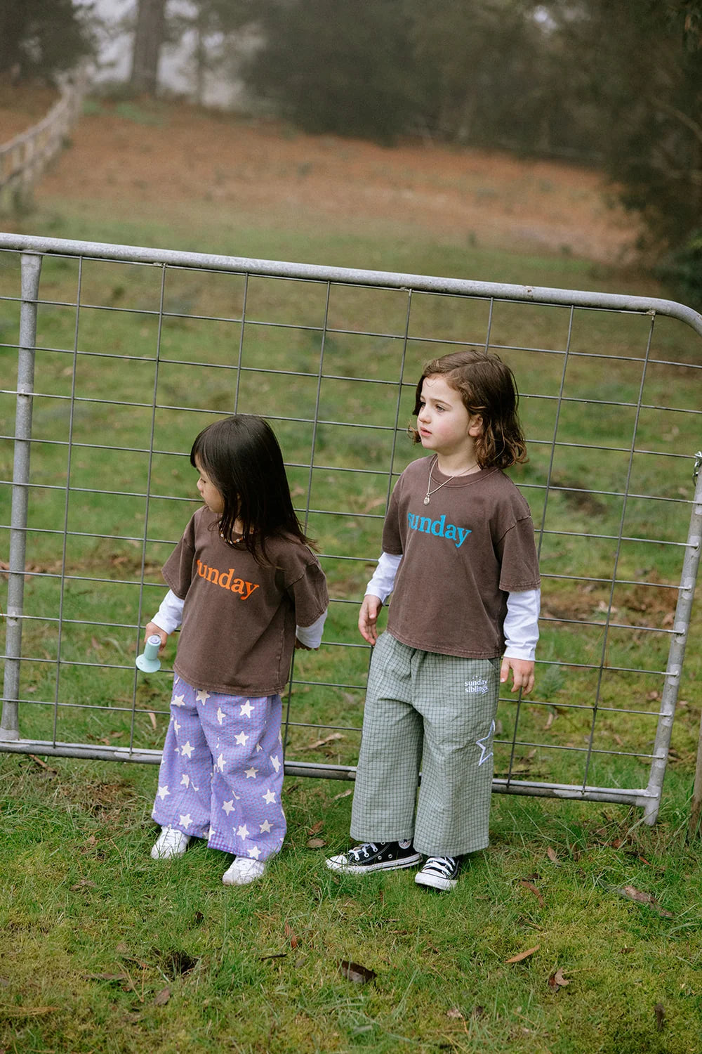Sunday Siblings Sunday Tee - Brown + Blue 