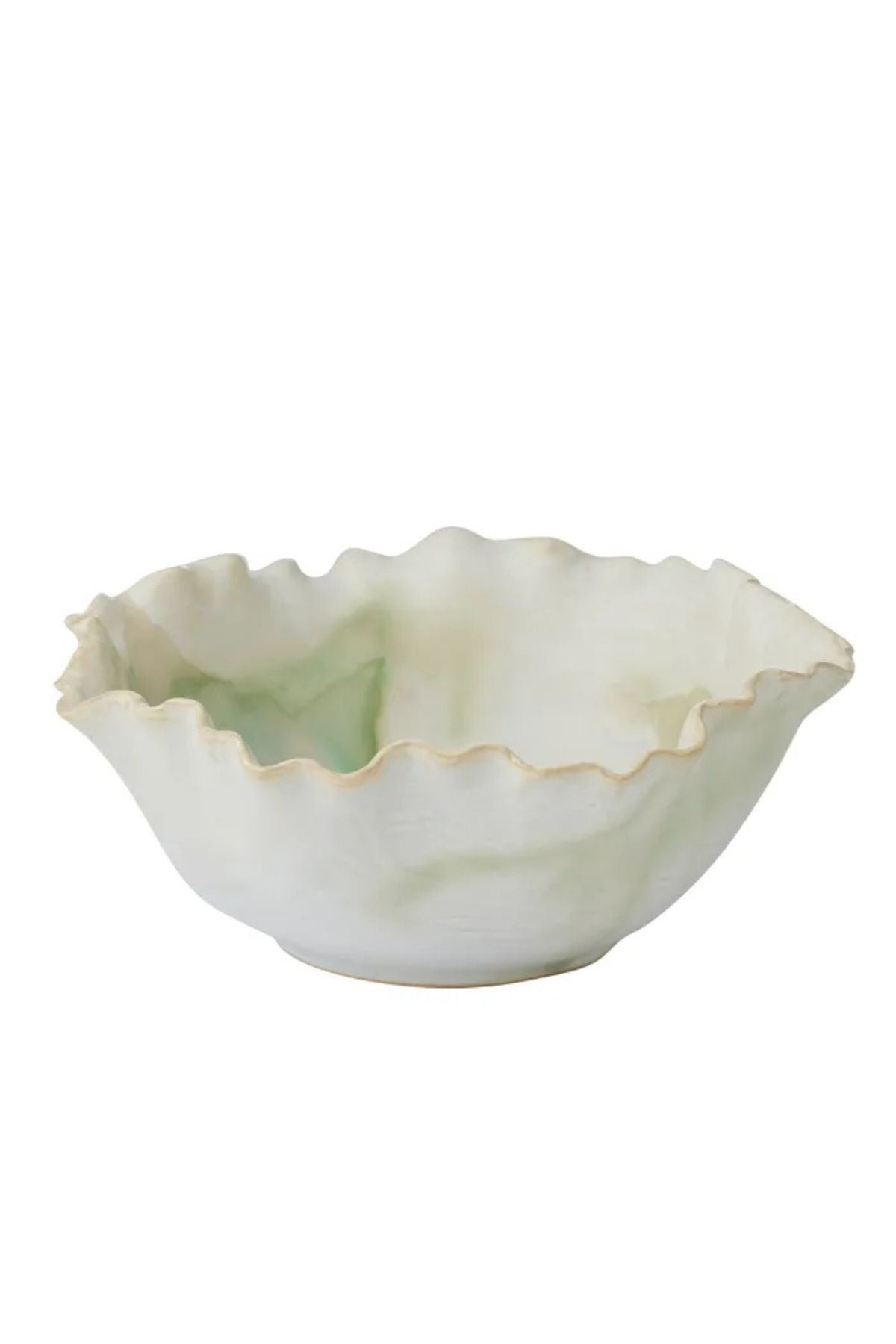 Vert Ceramic Bowl - Natural & Green