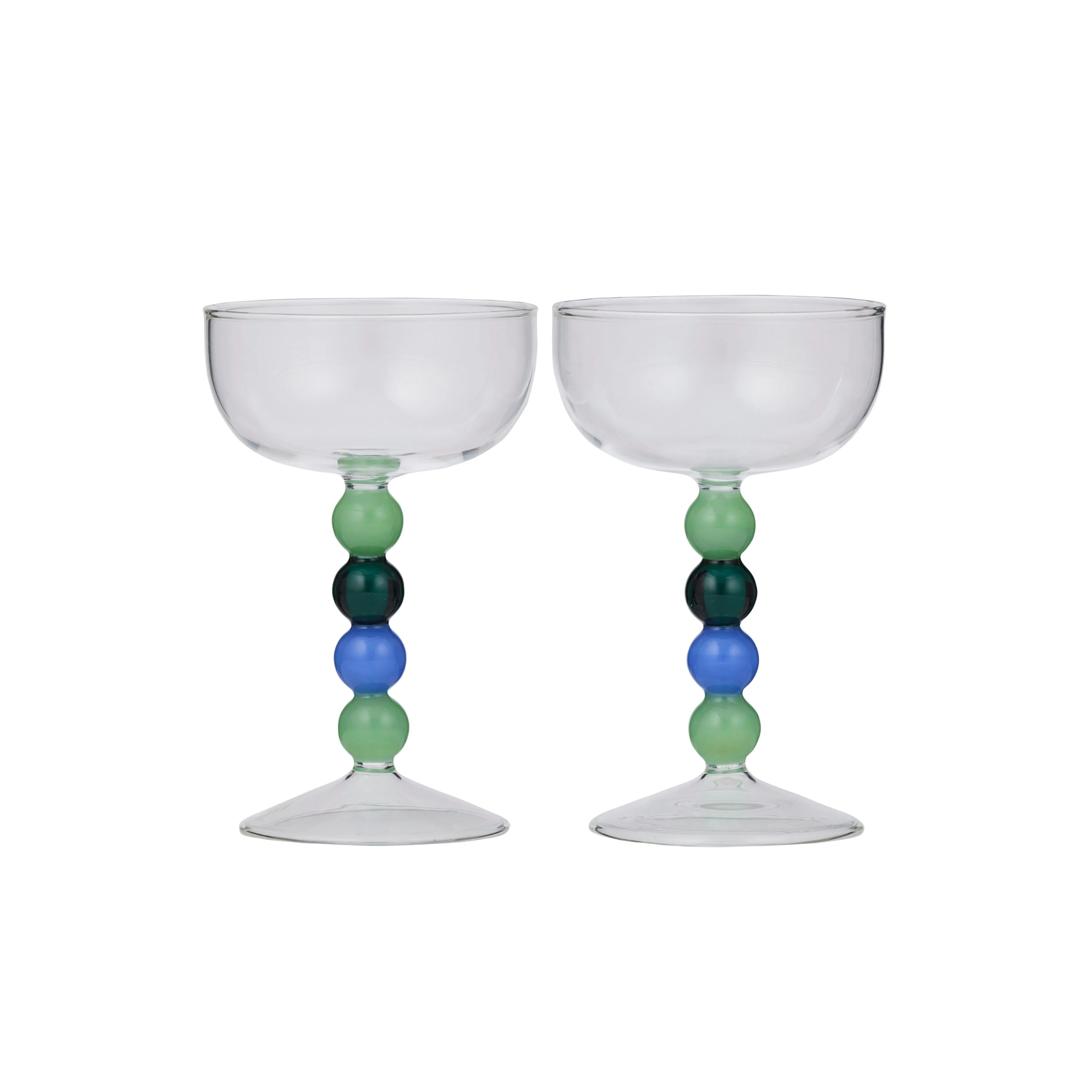 Assemble Winton Coupe Glasses Blue & Green