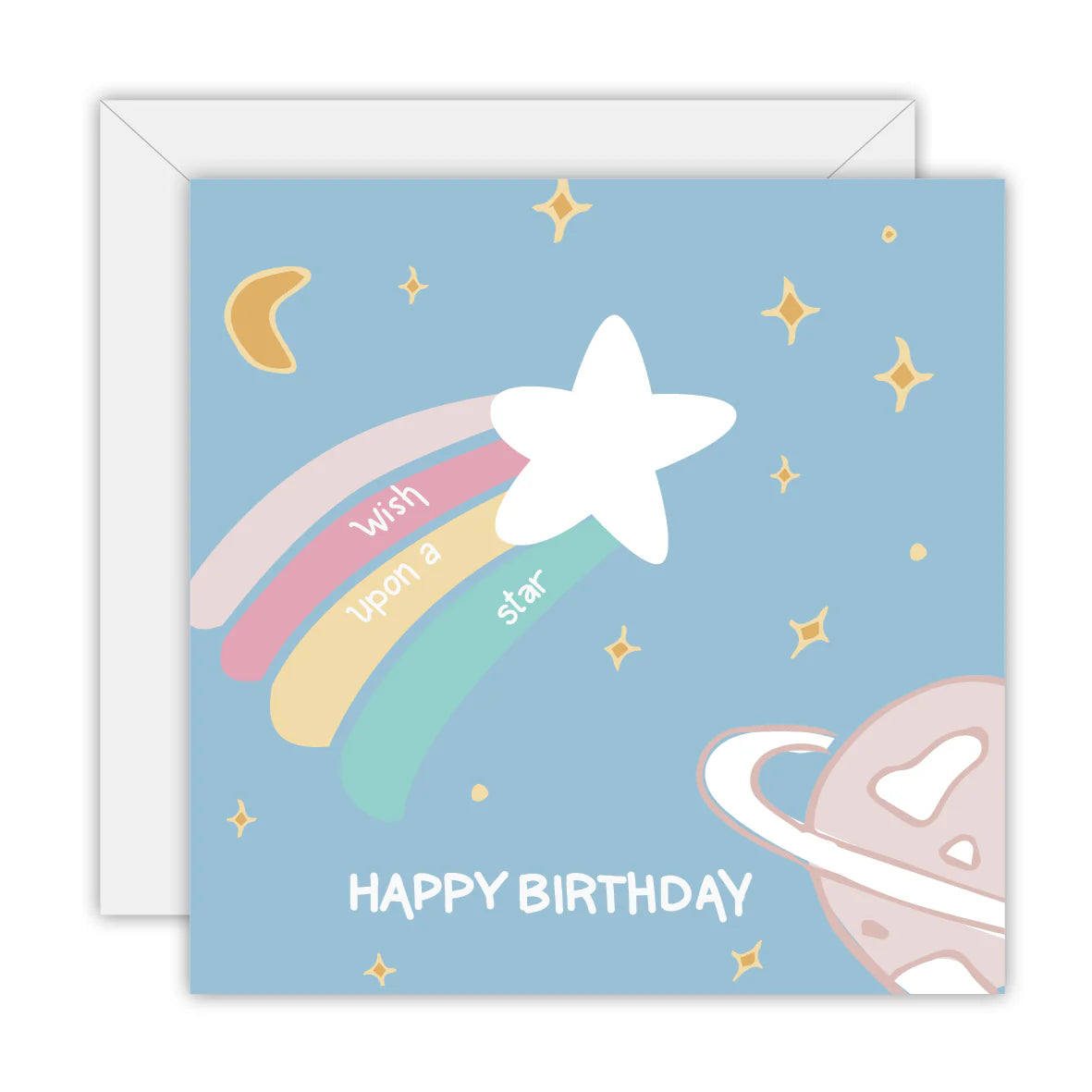 Wish Upon A Star Happy Birthday - Blank Greeting Card