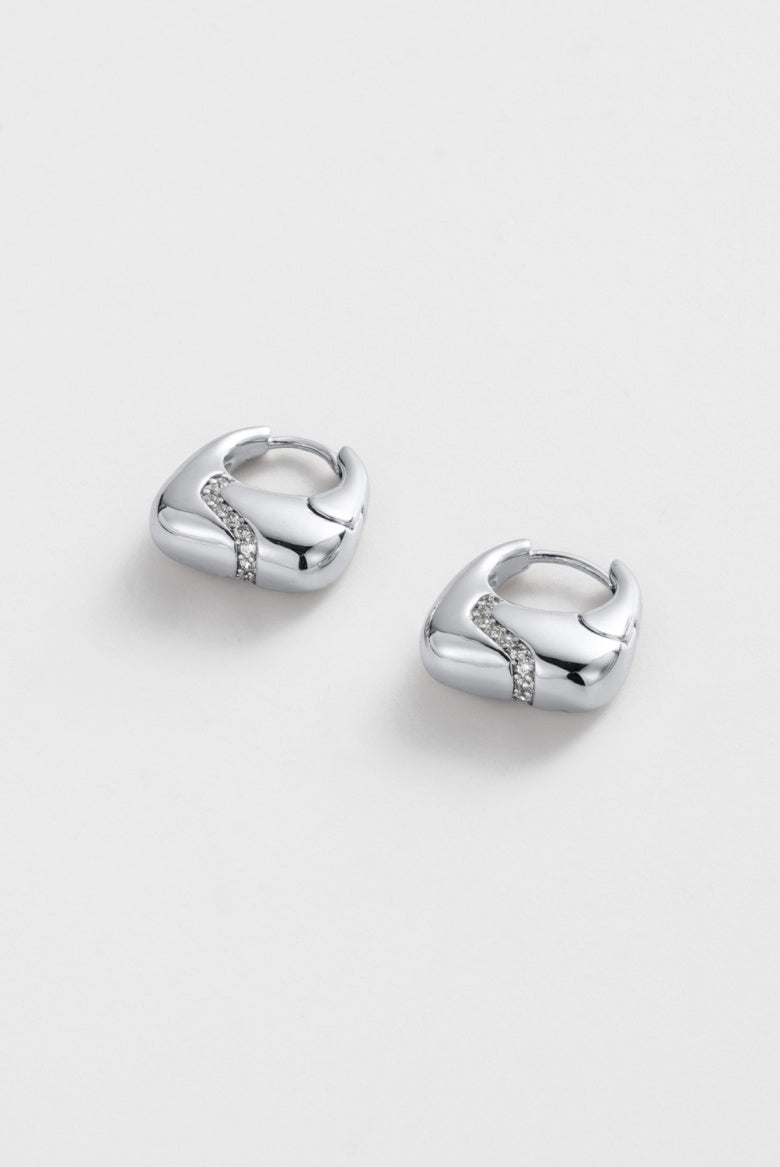 Zafino Demi Hoop - Silver