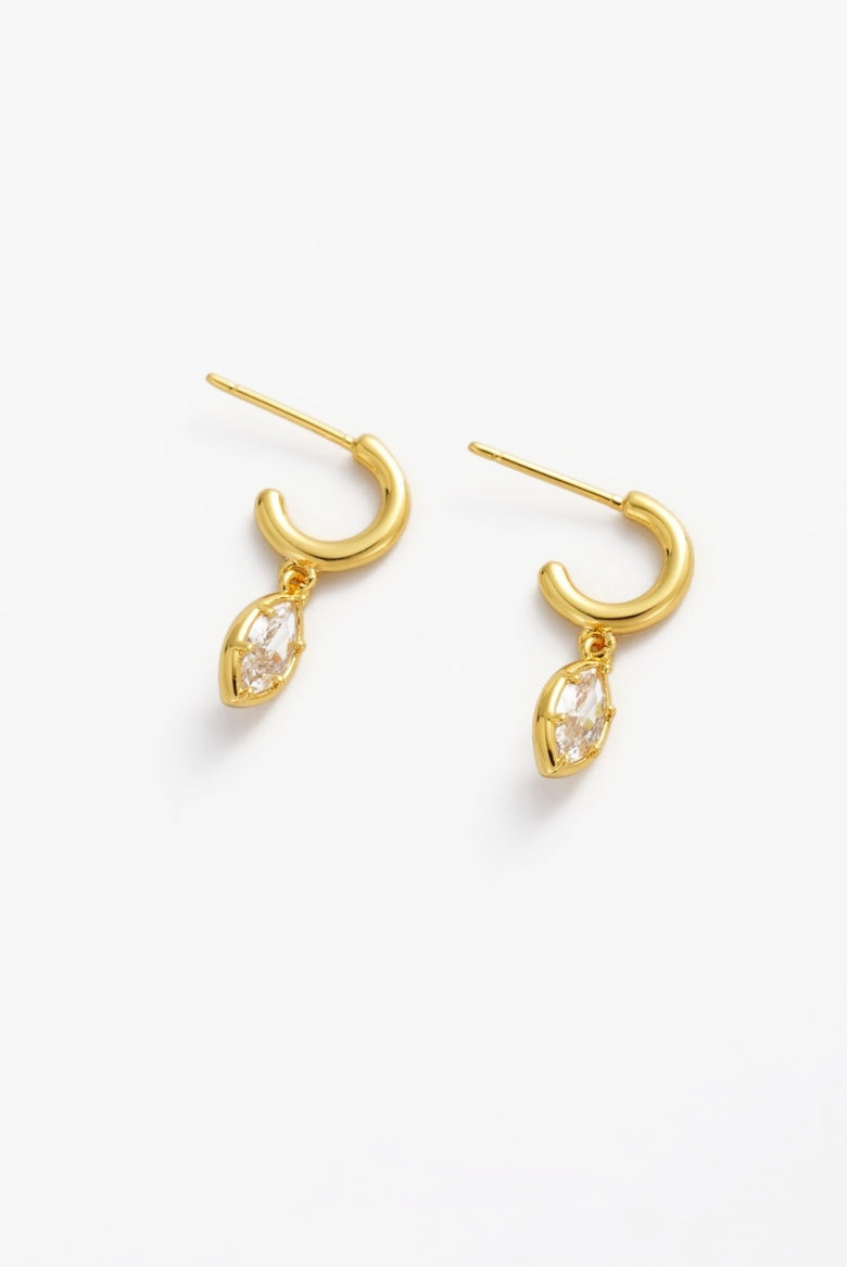 Zafino Eden Crystal Hoop - Gold