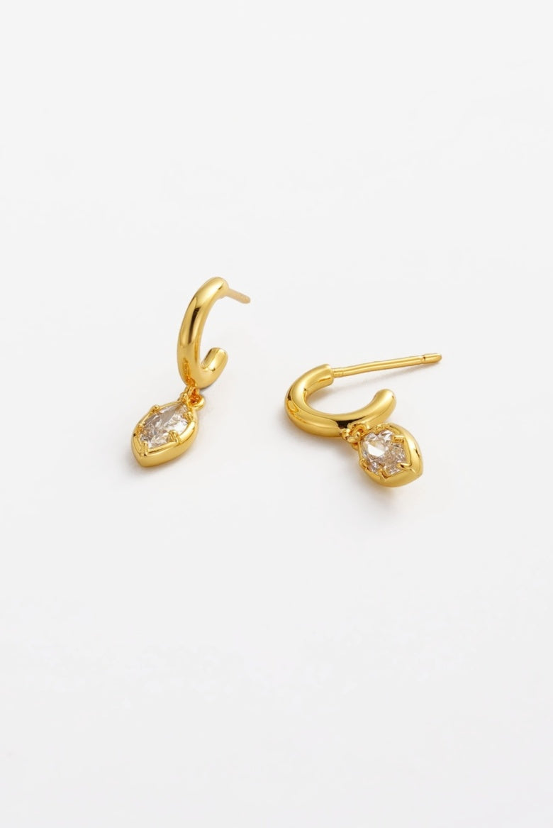 Zafino Eden Crystal Hoop - Gold
