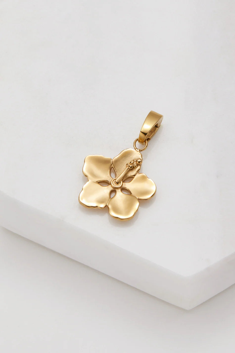 Zafino Hibiscus Flower Charm - Gold