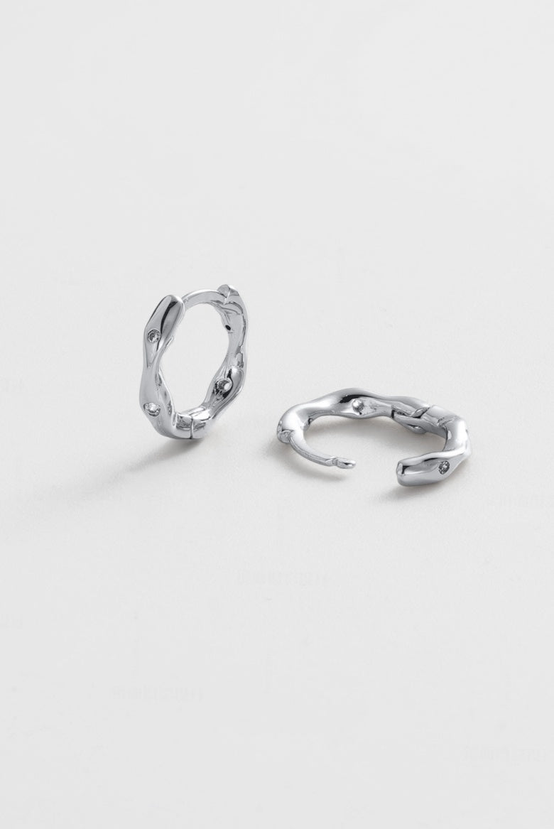 Zafino June Huggie - Silver