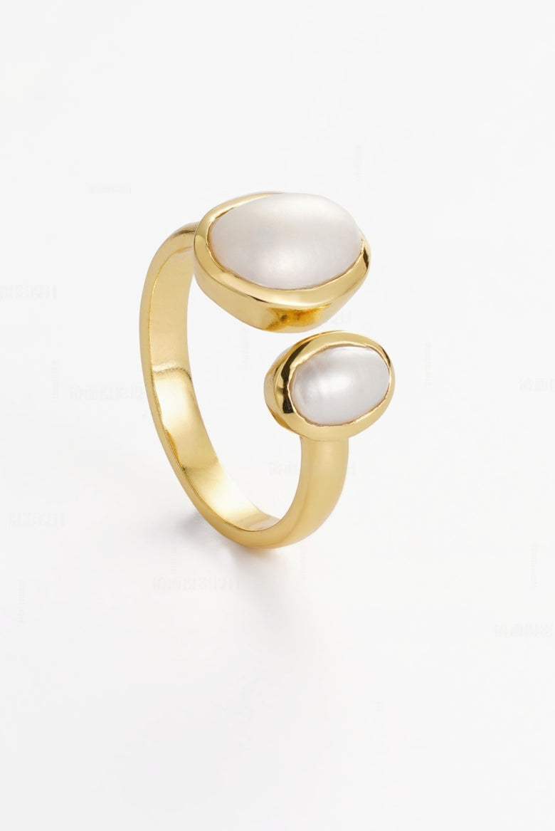 Zafino Noa Ring Pearl - Gold