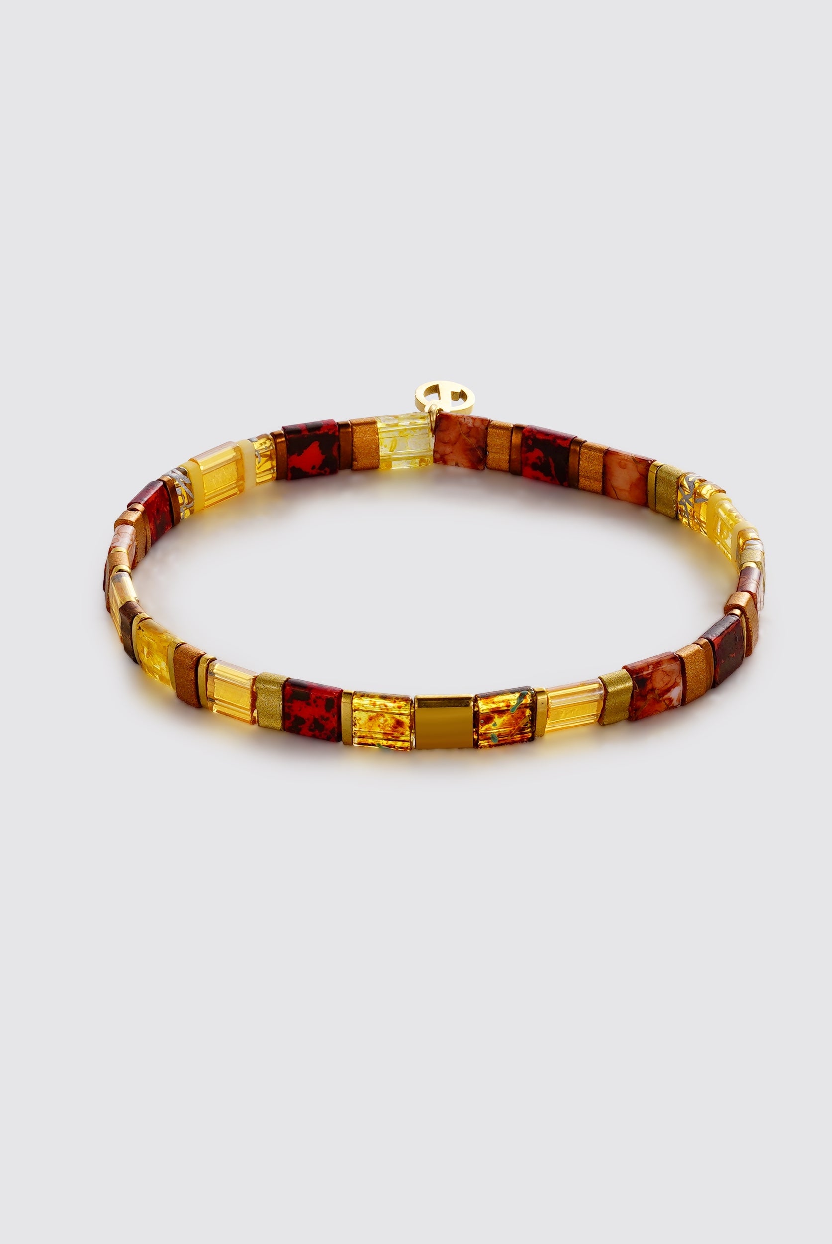 Zafino Tile Bracelet - Red/Gold
