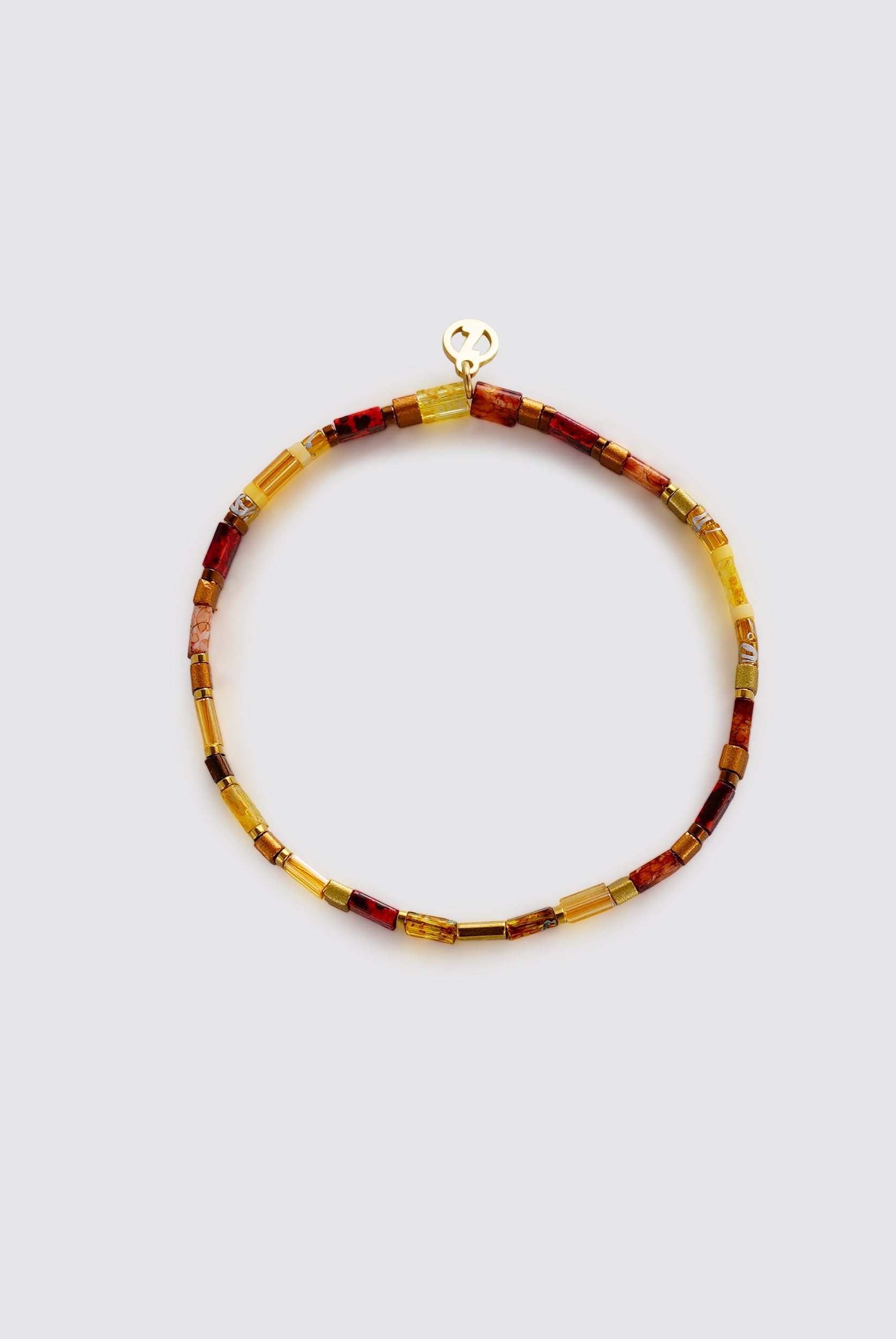 Zafino Tile Bracelet - Red/Gold
