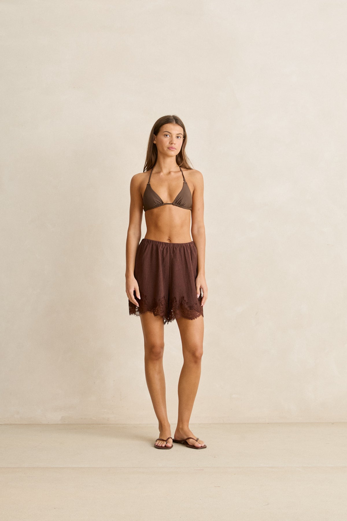 Rhythm Dreamer Lace Short - Chocolate