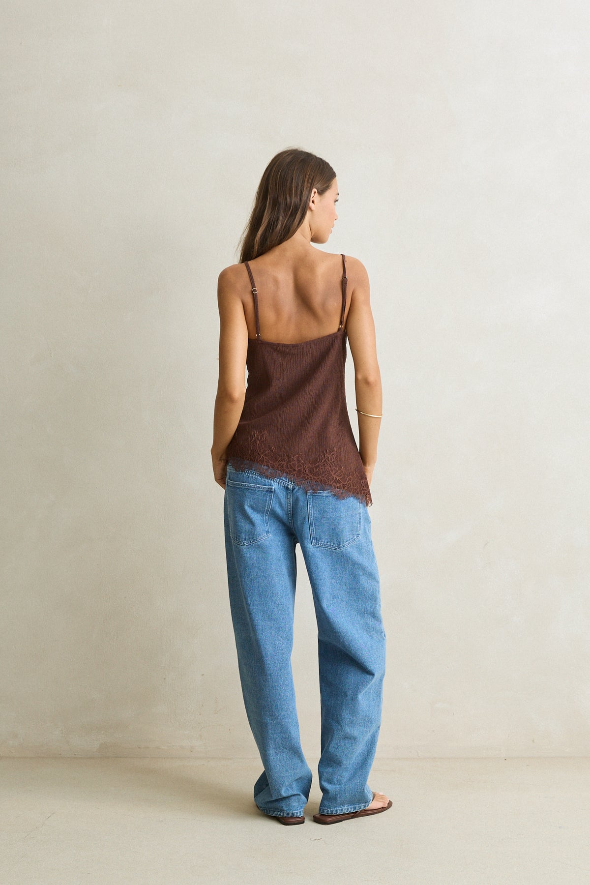 Rhythm Dreamer Lace Top - Chocolate