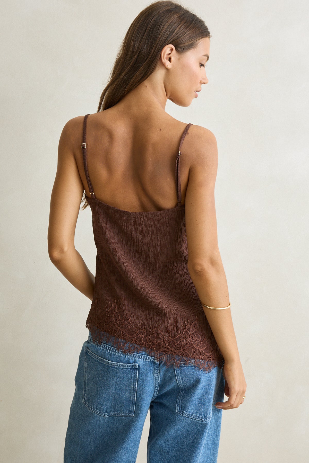 Rhythm Dreamer Lace Top - Chocolate