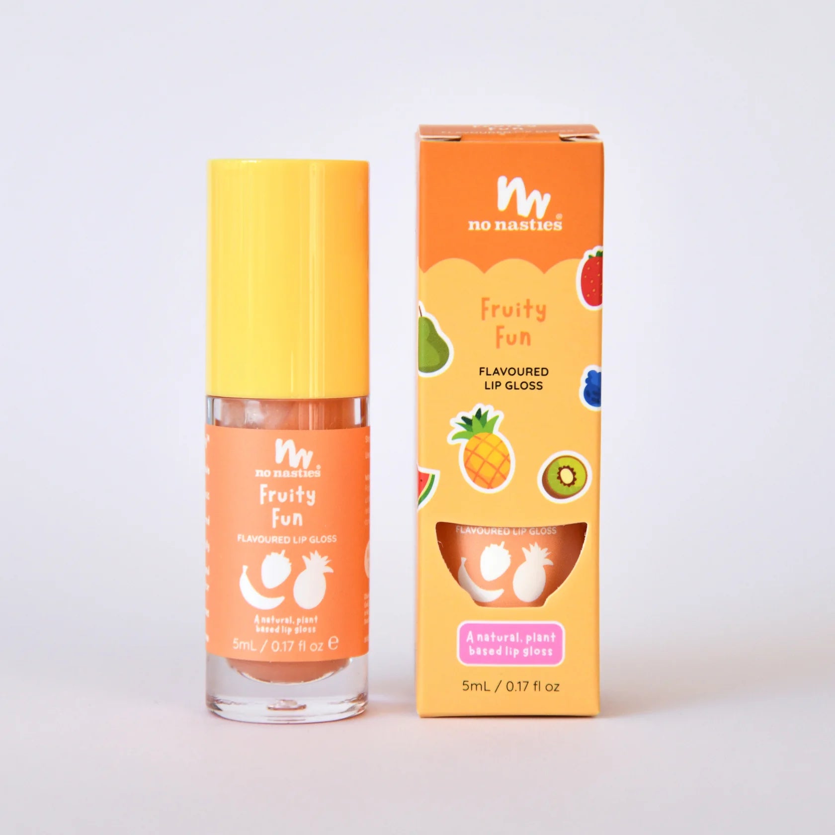 No Nasties Natural Kids Lip Gloss Wands- Shimmery Peach
