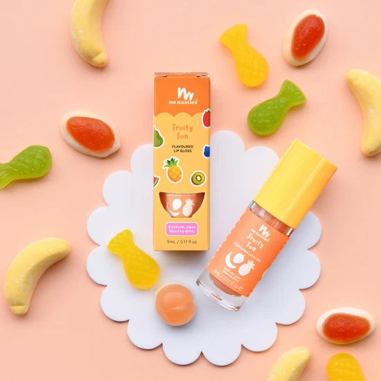 No Nasties Natural Kids Lip Gloss Wands- Shimmery Peach