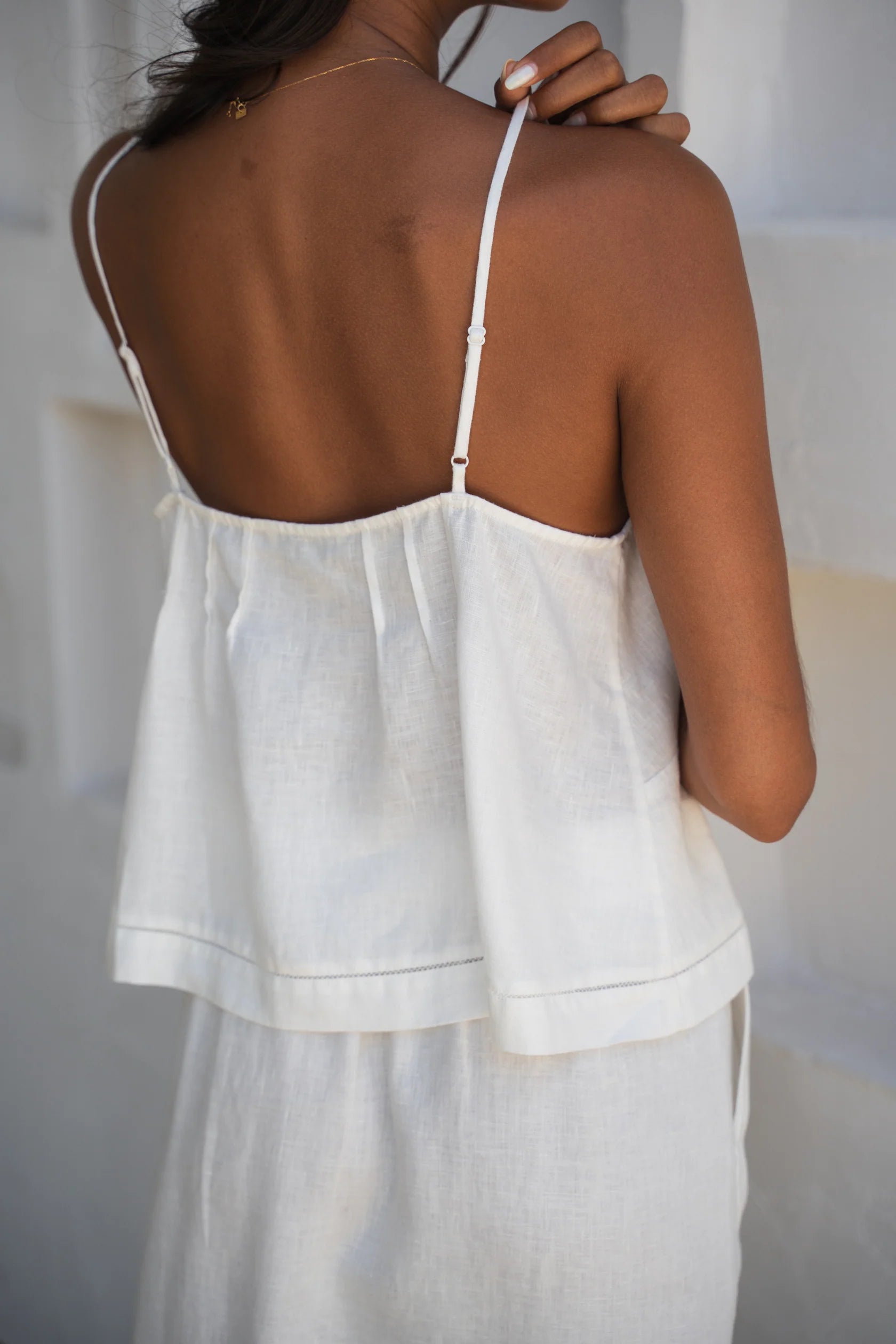 Lilly Pilly Bea Linen Cami - Ivory