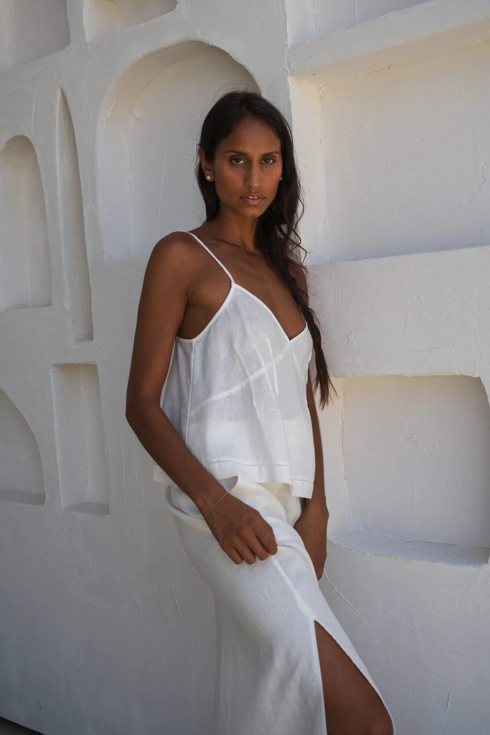 Lilly Pilly Bea Linen Cami - Ivory