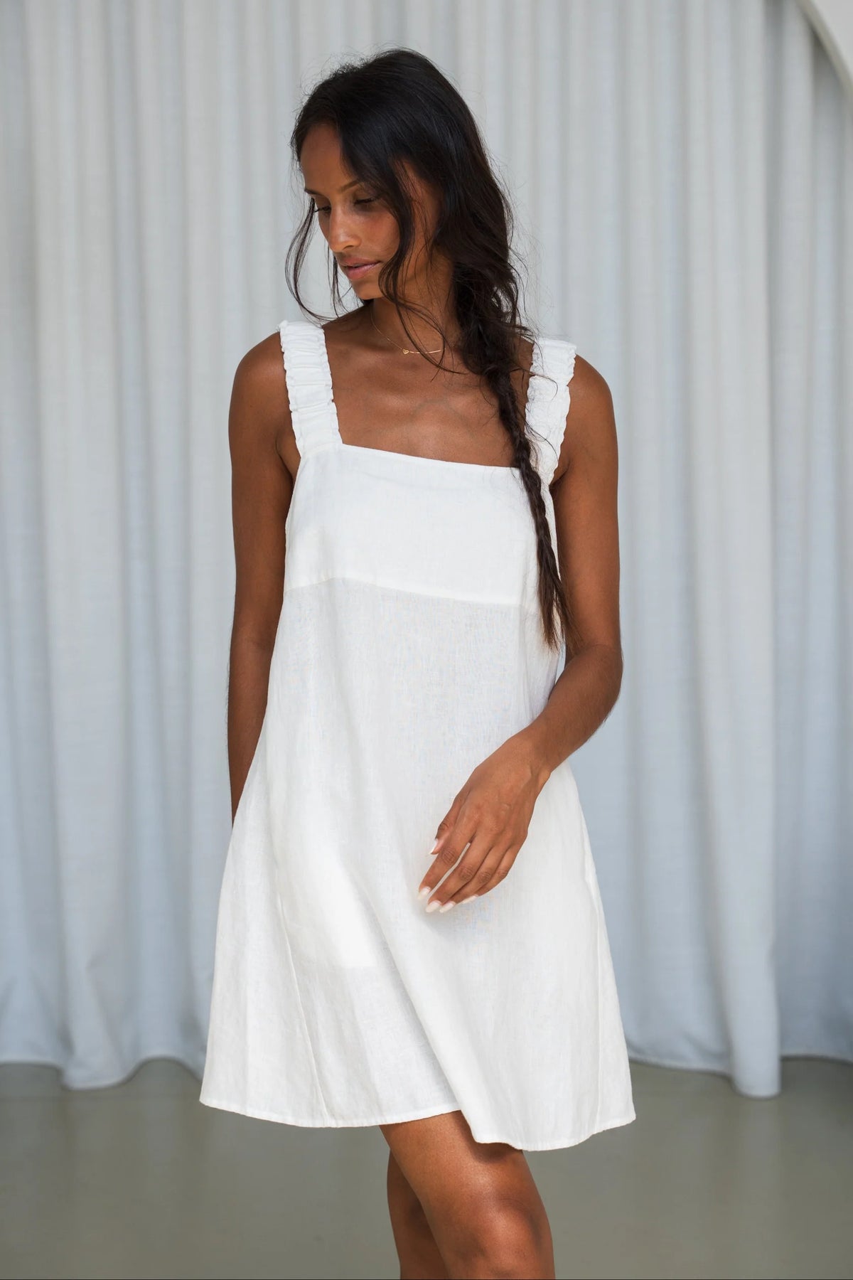 Lilly Pilly Zahra Linen Dress - Ivory