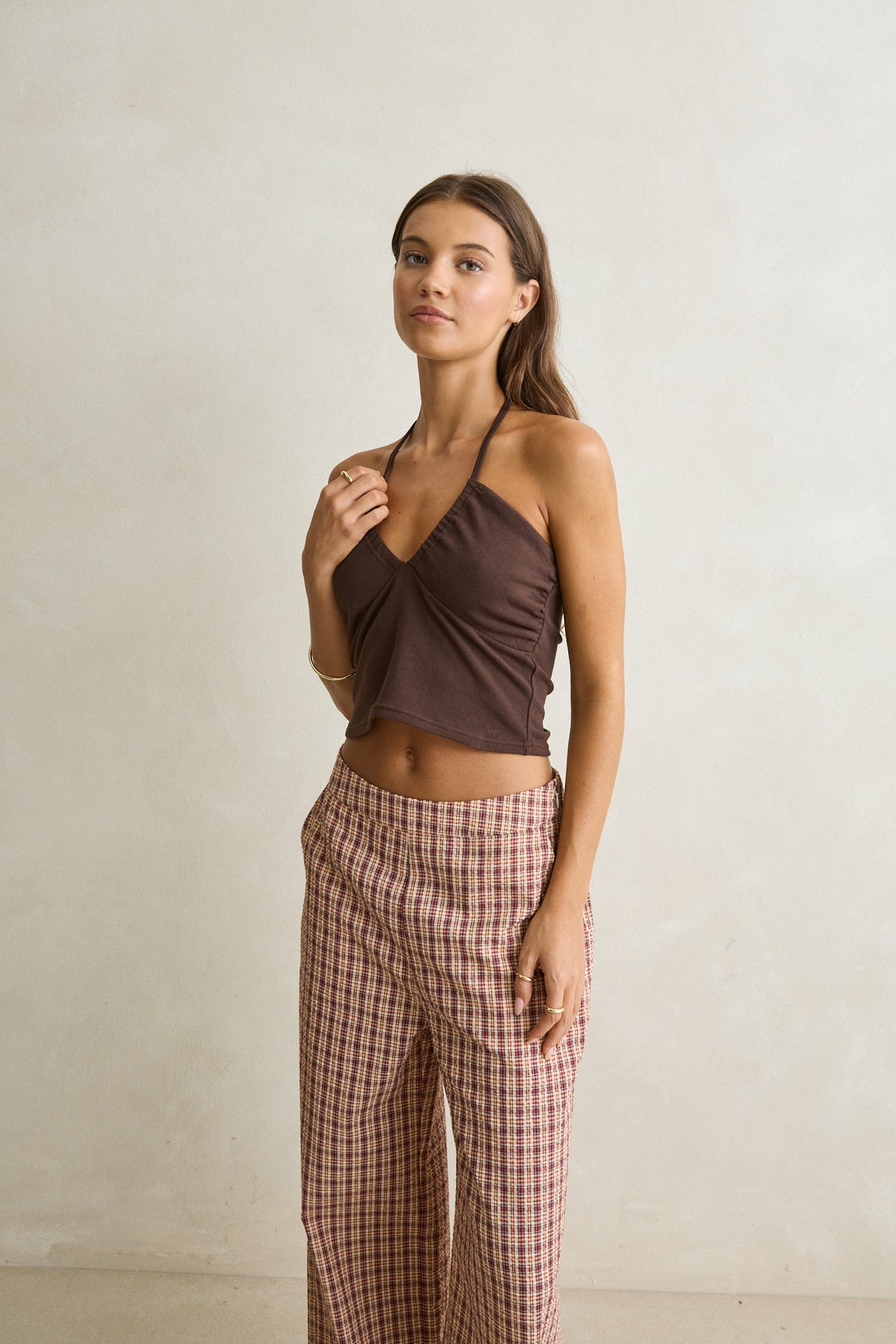 Rhythm Sienna Halter Top - Chocolate
