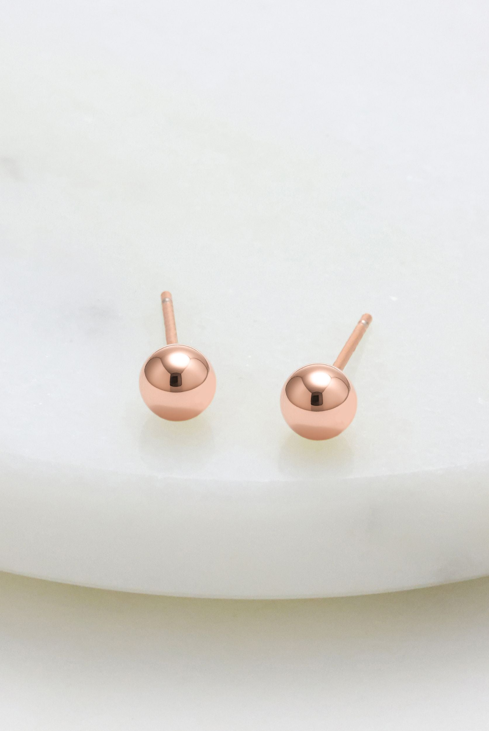 Zafino Ball Stud - Rose Gold